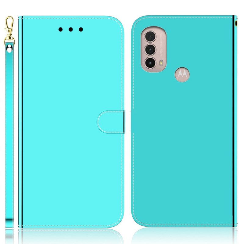 Folio-hoesje voor Moto E40 / E30 / E20 Spiegelhoes Van Imitatieleer