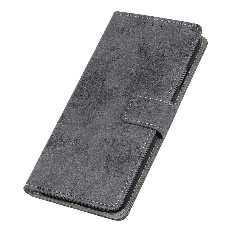 Folio-hoesje voor Moto E40 / E30 / E20 Vintage Leereffect