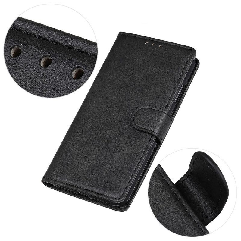 Folio-hoesje voor Moto G200 5G Retro Mat Leereffect