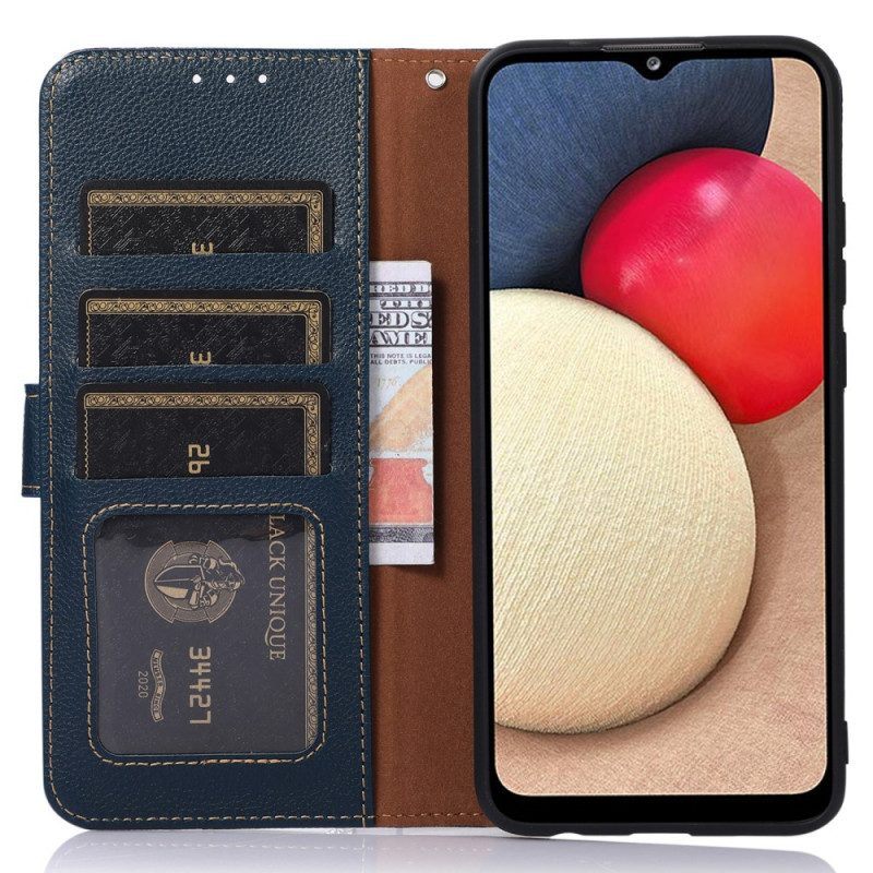 Folio-hoesje voor Moto G51 5G Lychee-stijl Rfid Khazneh