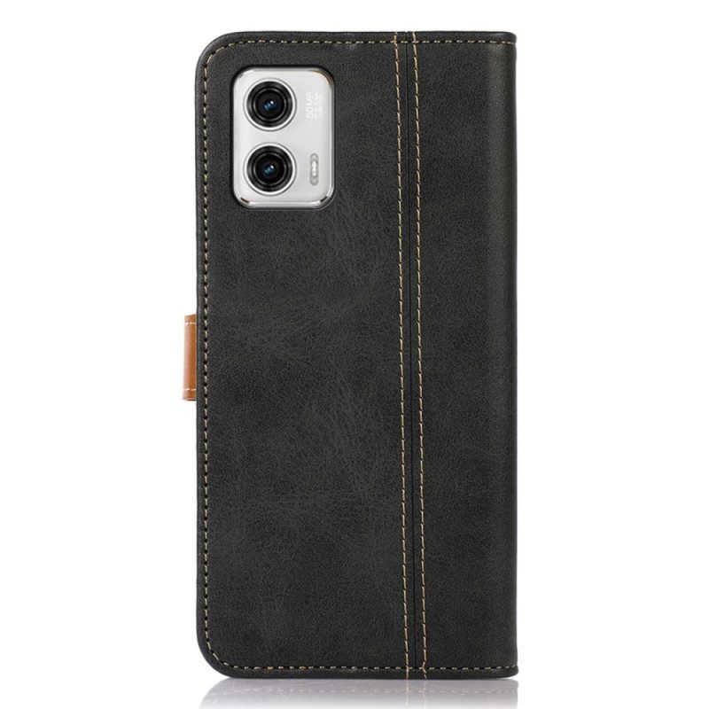 Folio-hoesje voor Moto G73 5G Geweven Band