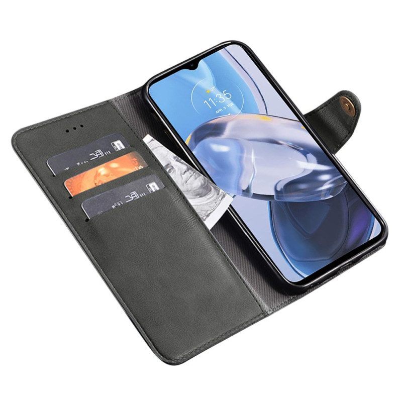 Folio-hoesje voor Moto G73 5G Idewei Magnetische Knop