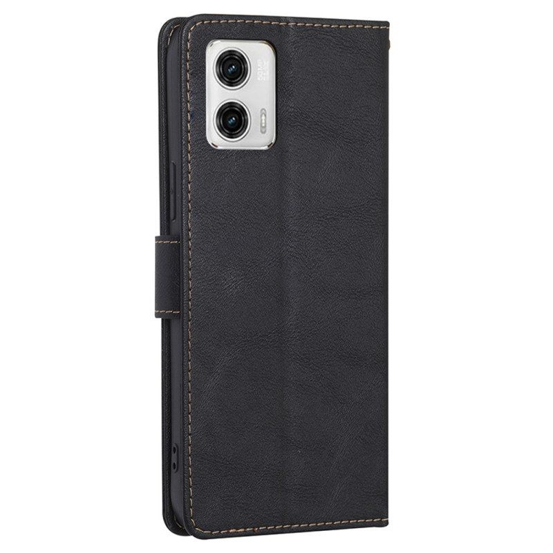 Folio-hoesje voor Moto G73 5G Klassieke Rfid