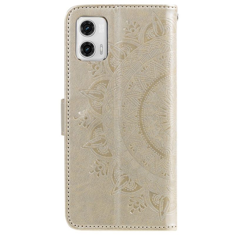 Folio-hoesje voor Moto G73 5G Zon Mandala