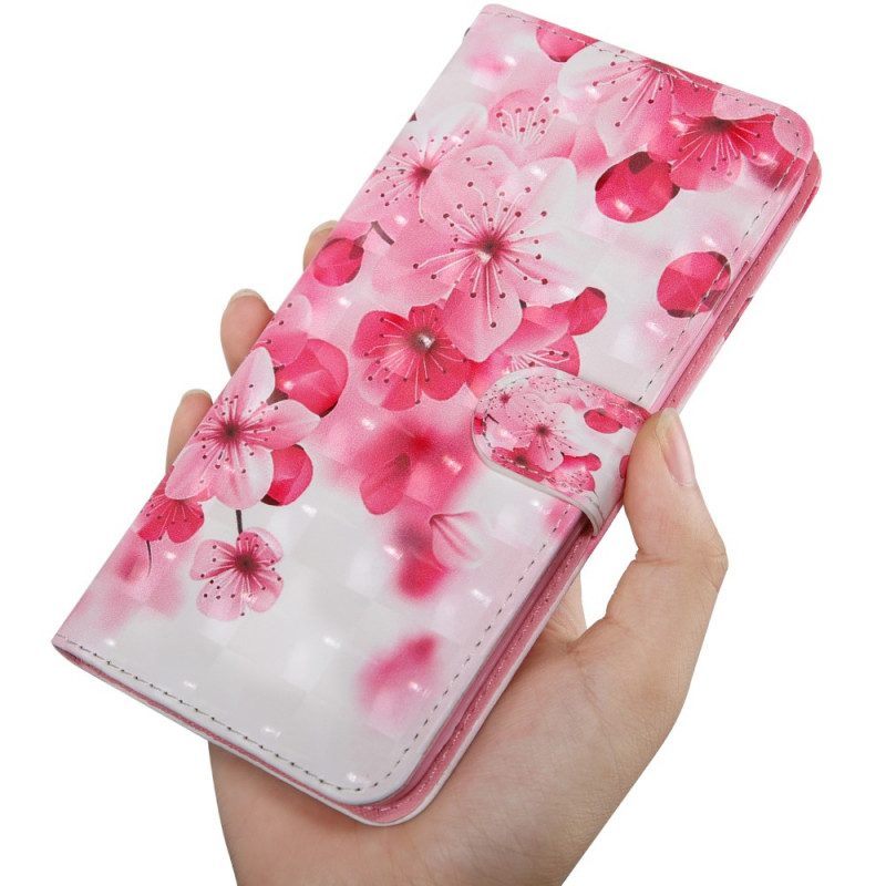 Folio-hoesje voor OnePlus 10 Pro 5G Bloemen Met Riem