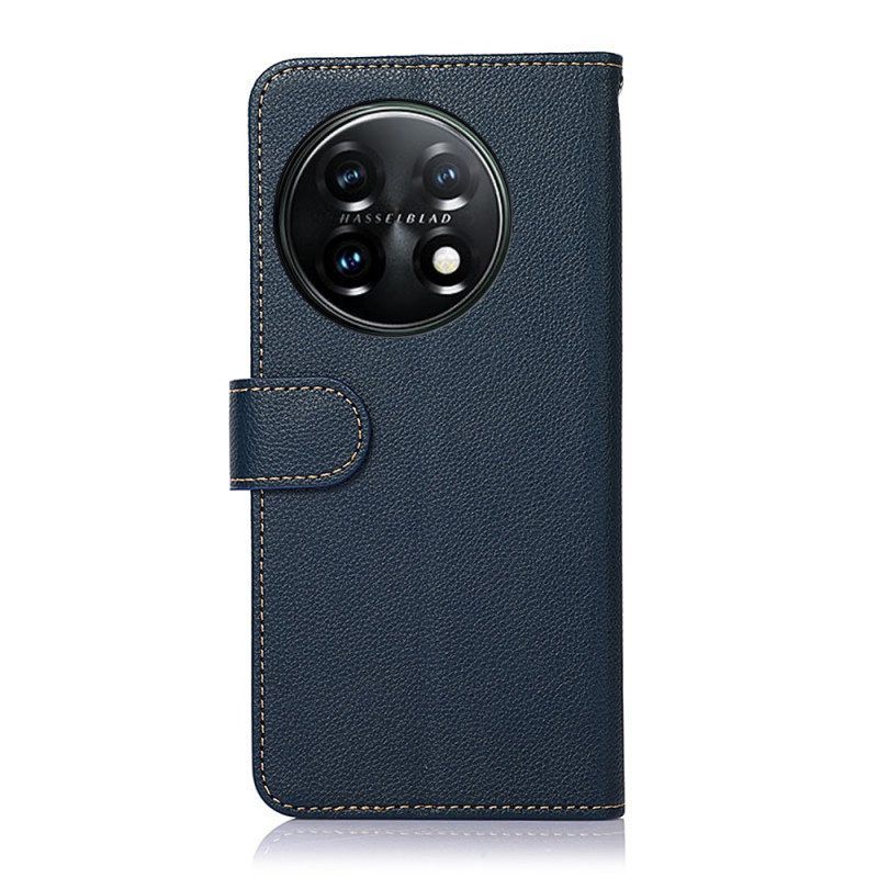 Folio-hoesje voor OnePlus 11 5G Lychee-stijl Rfid Khazneh