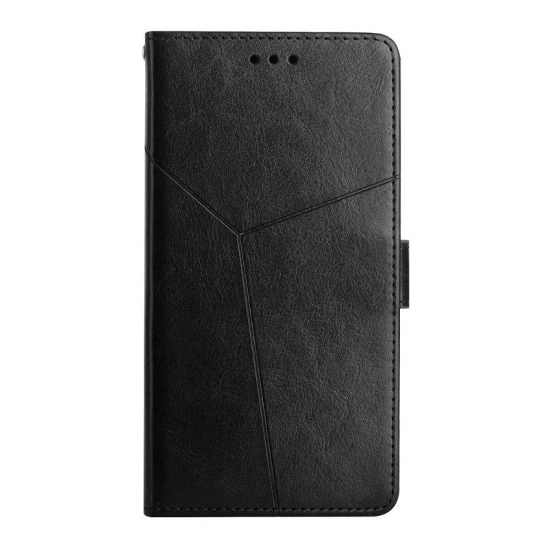 Folio-hoesje voor Oppo A15 Stijl Leer Geo Y Design