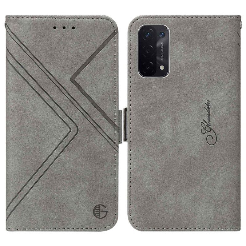 Folio-hoesje voor Oppo A54 5G / A74 5G Kunstleer Rfid