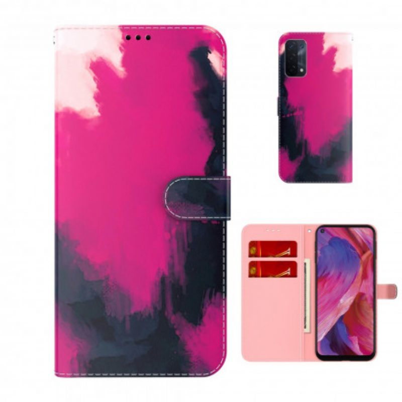 Folio-hoesje voor Oppo A54 5G / A74 5G Waterverf