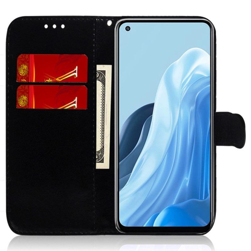 Folio-hoesje voor Oppo Reno 8 Disco-stijl