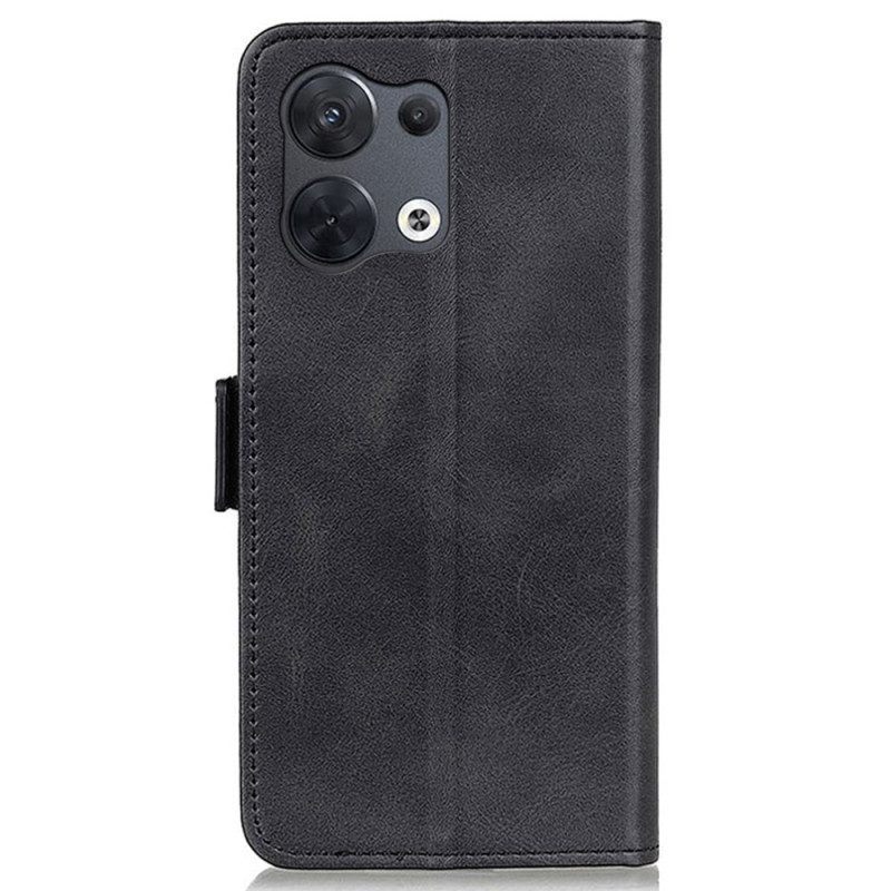 Folio-hoesje voor Oppo Reno 8 Dubbele Sluiting