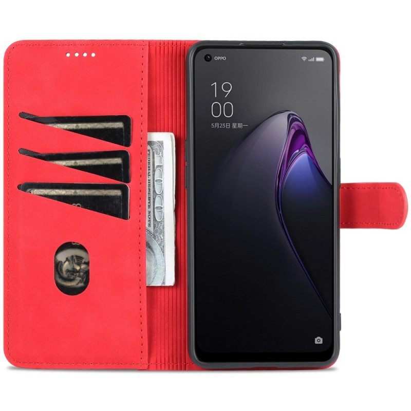 Folio-hoesje voor Oppo Reno 8 Pro Azns Leerstyling