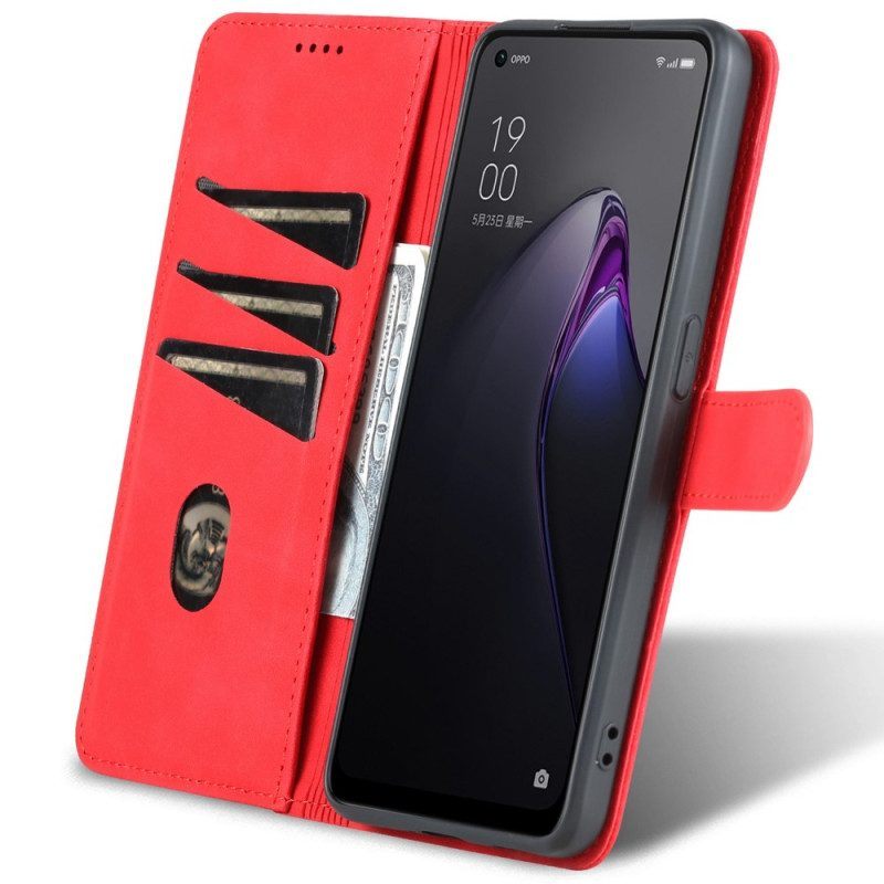 Folio-hoesje voor Oppo Reno 8 Pro Azns Leerstyling