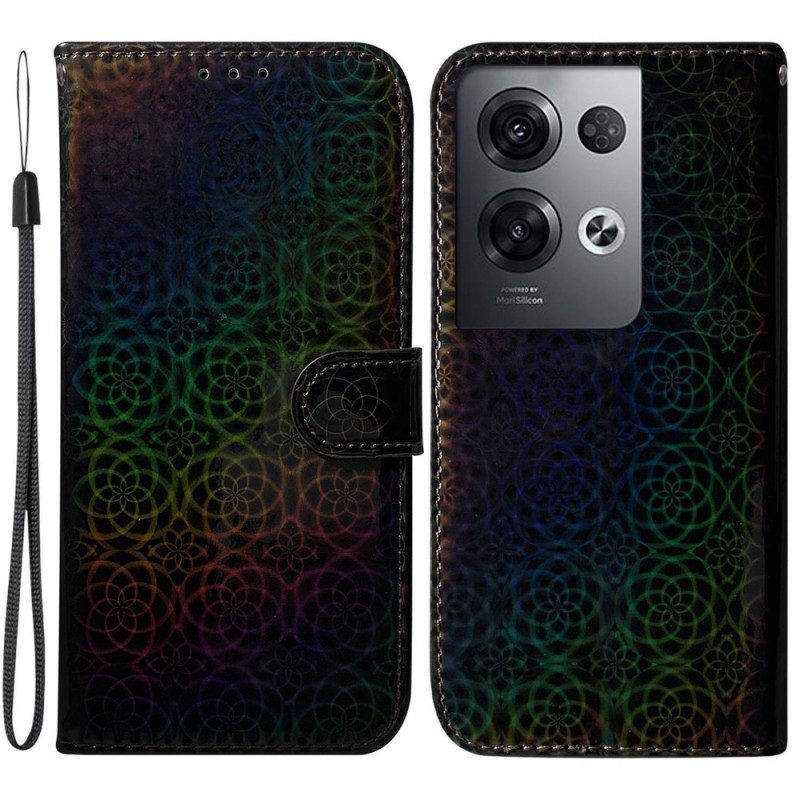 Folio-hoesje voor Oppo Reno 8 Pro Disco-stijl