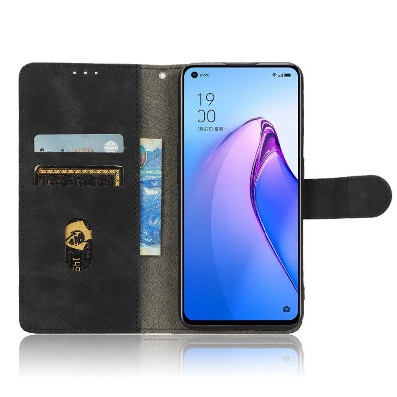 Folio-hoesje voor Oppo Reno 8 Pro Met Ketting Effen Met Bandje