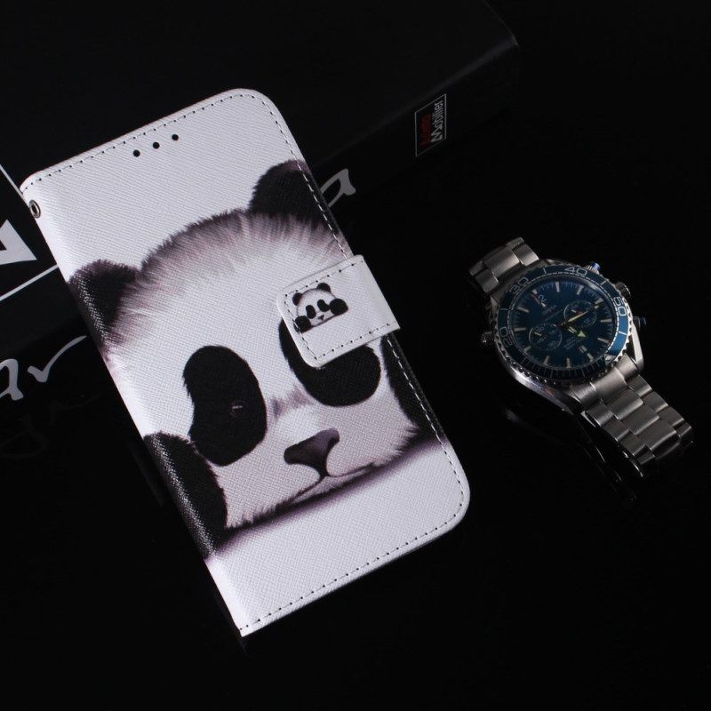 Folio-hoesje voor Poco X5 5G Met Ketting Strakke Panda