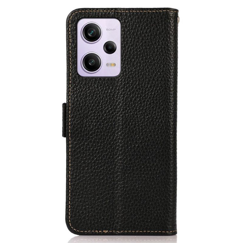 Folio-hoesje voor Poco X5 Pro 5G Lychee Leer Khazneh Rfid