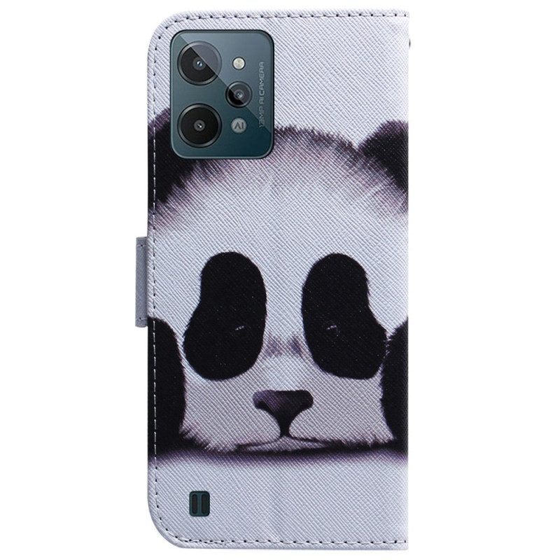 Folio-hoesje voor Realme C31 Schattige Panda