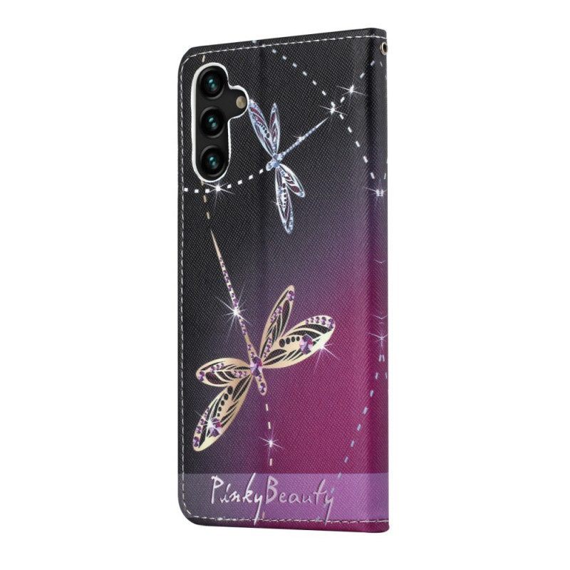 Folio-hoesje voor Samsung Galaxy A13 5G / A04s Met Ketting Verwijderbare Beugel