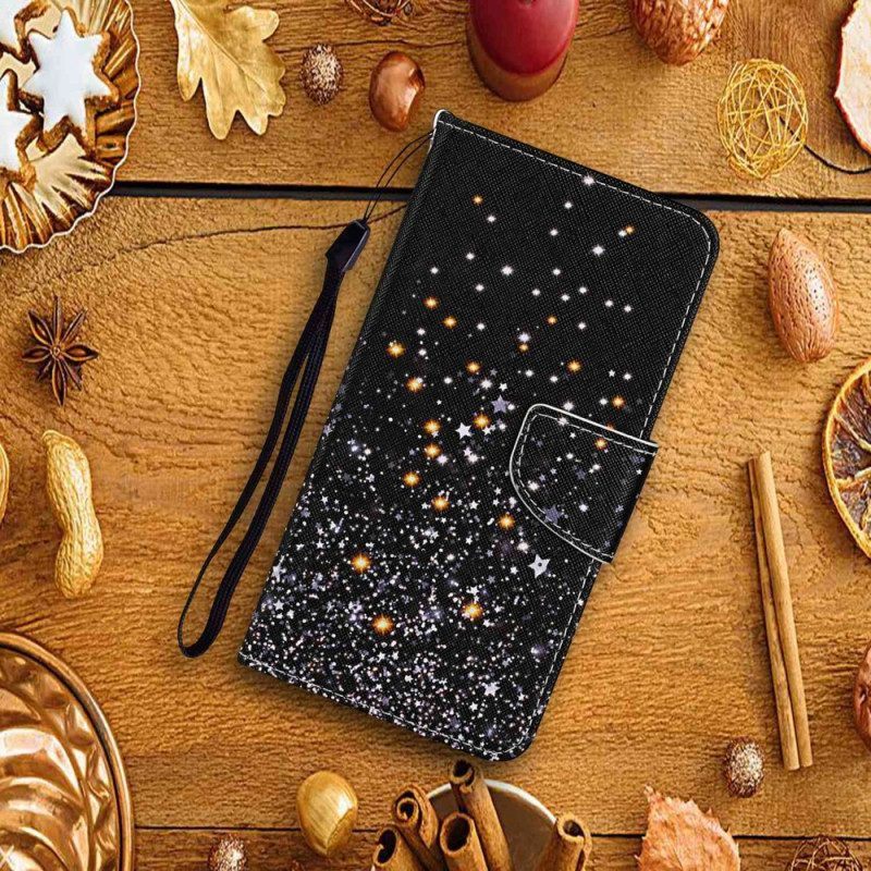 Folio-hoesje voor Samsung Galaxy A13 Met Ketting Alleen Stringkatten