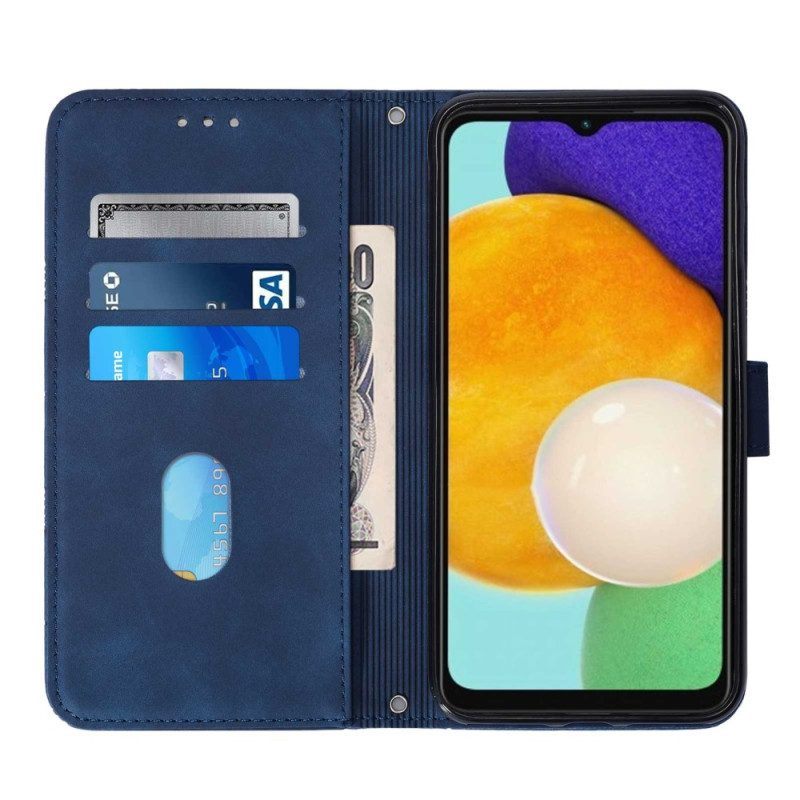 Folio-hoesje voor Samsung Galaxy A14 / A14 5G Driehoeken Met Lanyard