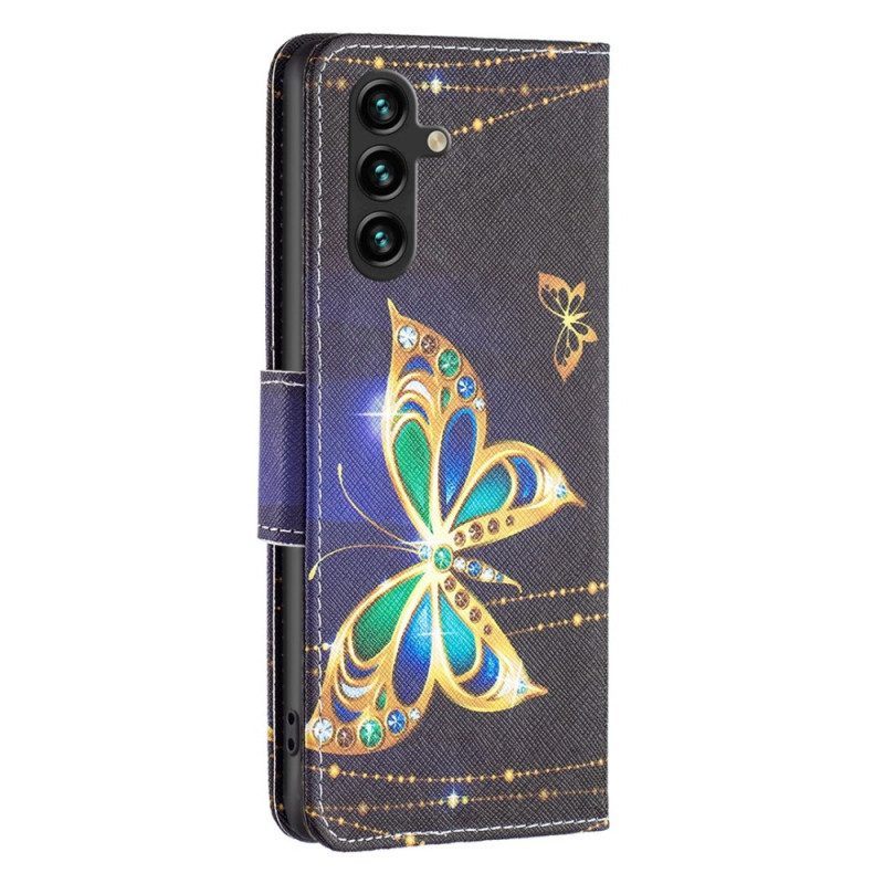 Folio-hoesje voor Samsung Galaxy A14 / A14 5G Koninklijke Vlinder