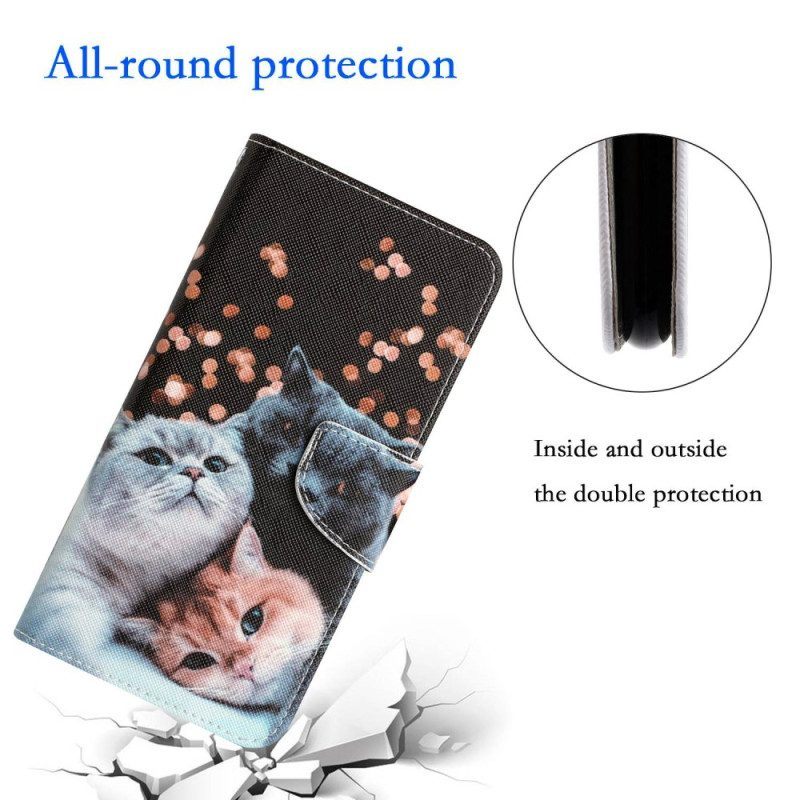 Folio-hoesje voor Samsung Galaxy A14 / A14 5G Met Ketting Hybride Met Aluminiumlegering