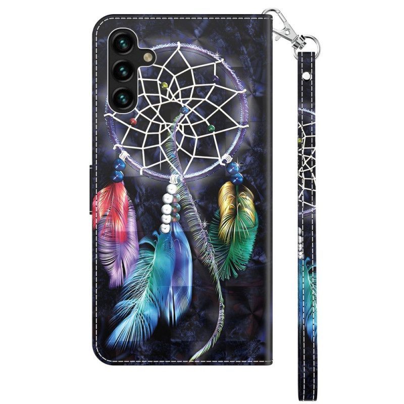 Folio-hoesje voor Samsung Galaxy A14 / A14 5G Met Ketting Riem Dromenvanger