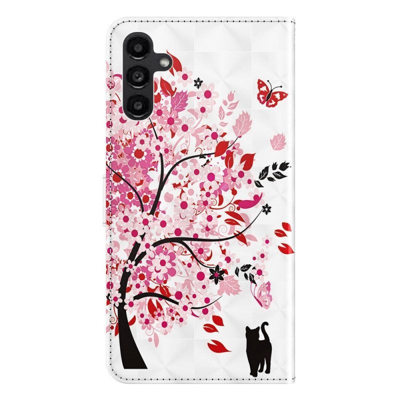 Folio-hoesje voor Samsung Galaxy A14 / A14 5G String Safari Dieren