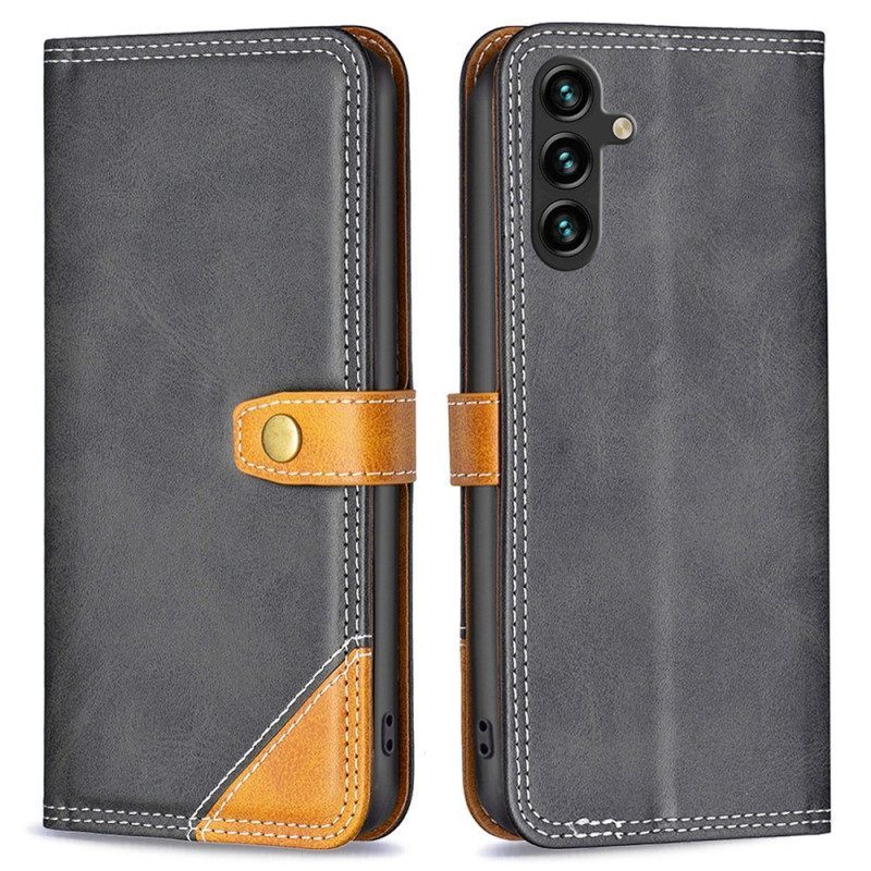 Folio-hoesje voor Samsung Galaxy A14 / A14 5G Vintage Binfen-kleur