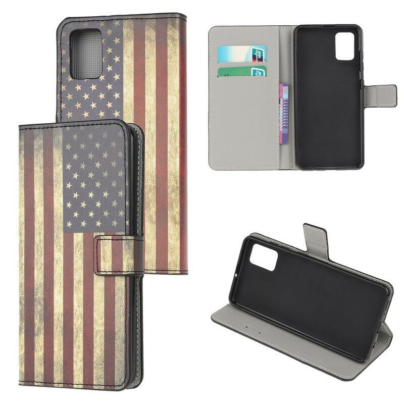 Folio-hoesje voor Samsung Galaxy A52 4G / A52 5G / A52s 5G Amerikaanse Vlag