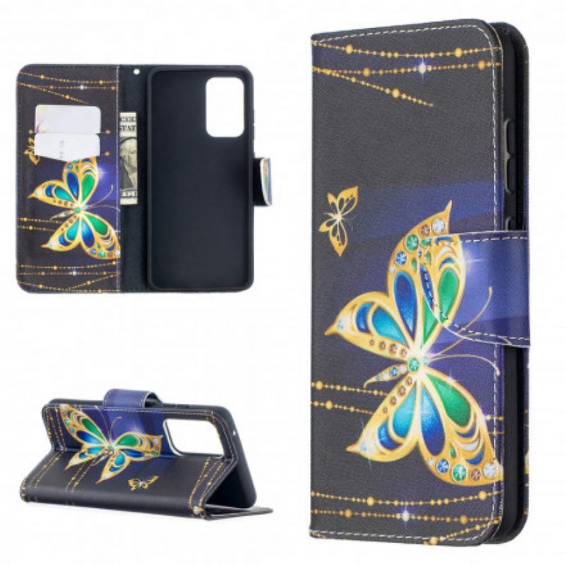 Folio-hoesje voor Samsung Galaxy A52 4G / A52 5G / A52s 5G Gouden Vlinders