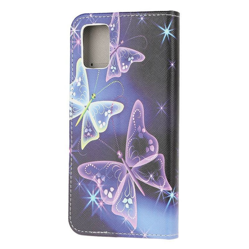 Folio-hoesje voor Samsung Galaxy A52 4G / A52 5G / A52s 5G Neonvlinders