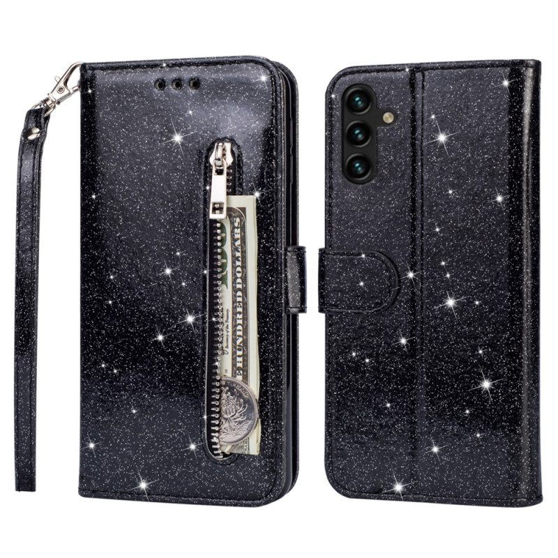 Folio-hoesje voor Samsung Galaxy A54 5G Glitter Portemonnee