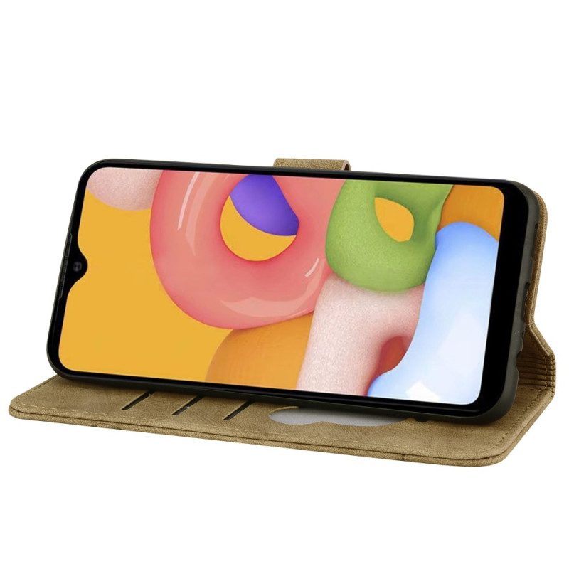 Folio-hoesje voor Samsung Galaxy A54 5G Met Ketting Bloemen String Kat