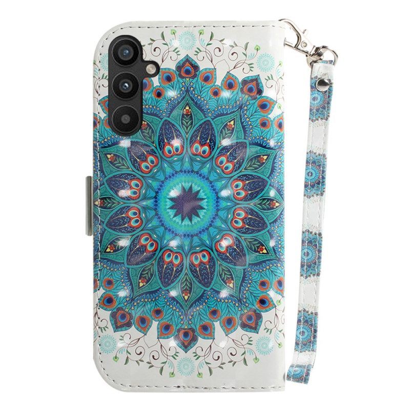 Folio-hoesje voor Samsung Galaxy A54 5G Met Ketting Strakke Mandala