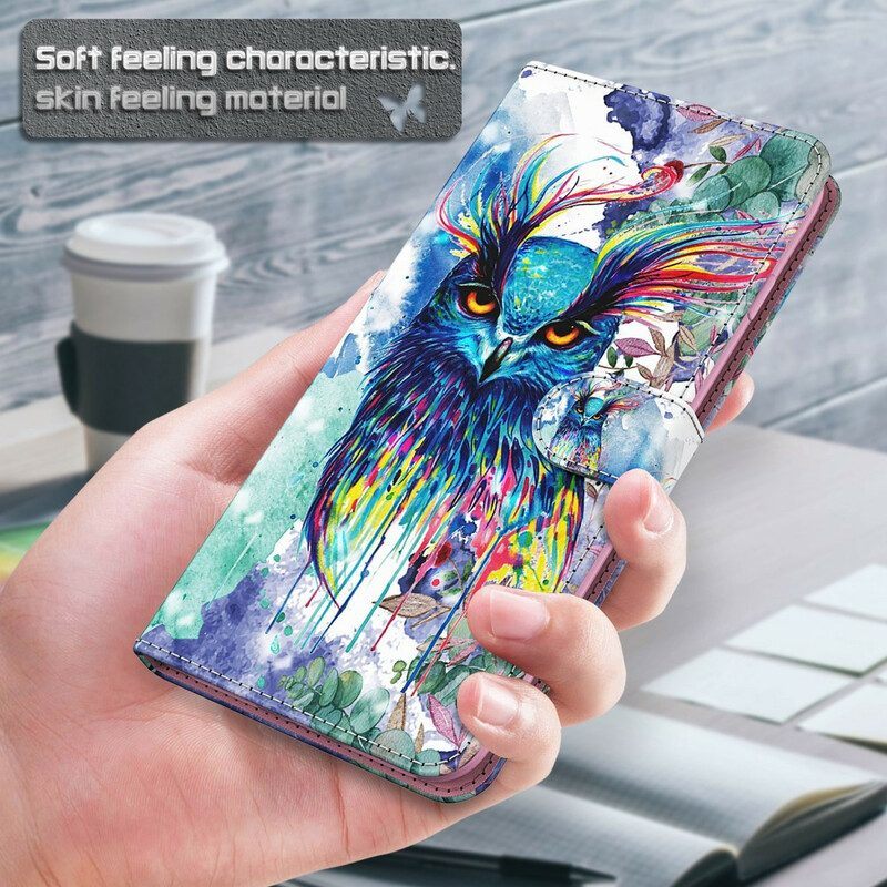 Folio-hoesje voor Samsung Galaxy M12 / A12 Aquarel Vogel