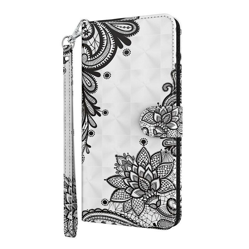 Folio-hoesje voor Samsung Galaxy M12 / A12 Chique Kant