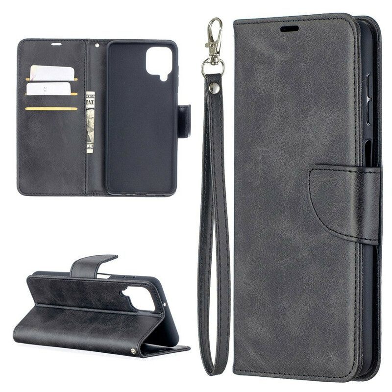 Folio-hoesje voor Samsung Galaxy M12 / A12 Flip Case Gladde Flap Schuin