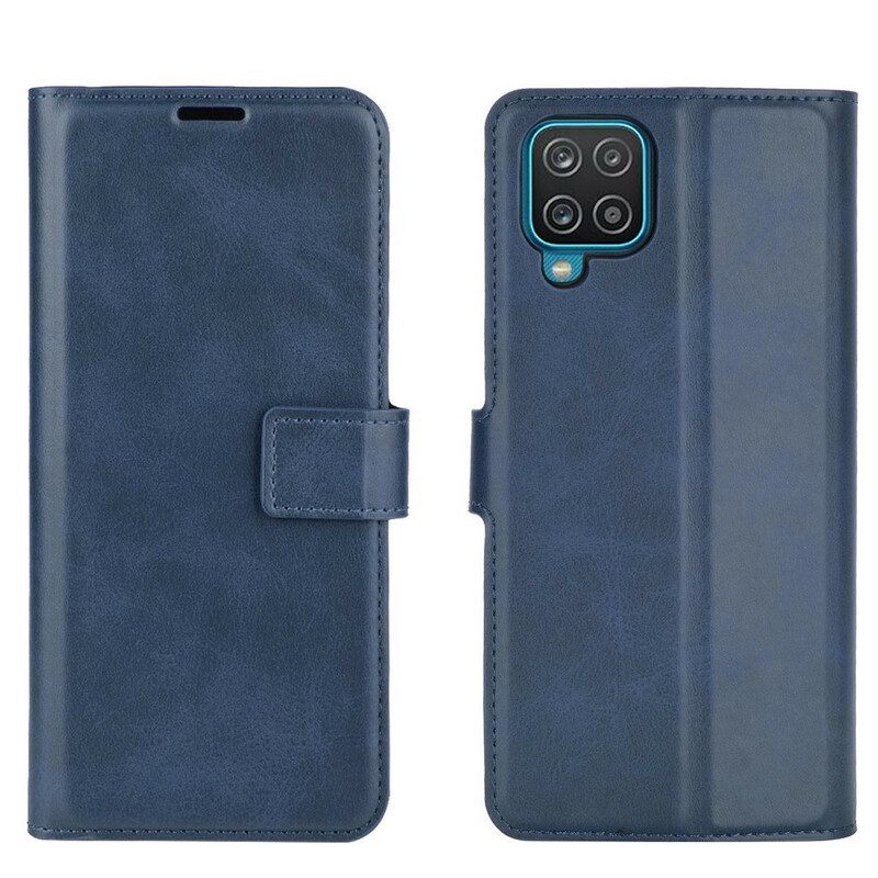 Folio-hoesje voor Samsung Galaxy M12 / A12 Geglazuurd Leereffect