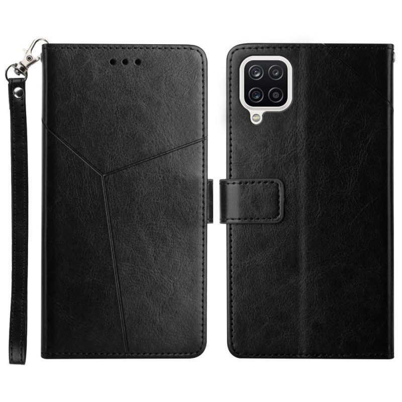 Folio-hoesje voor Samsung Galaxy M12 / A12 Stijl Leer Geo Y Design