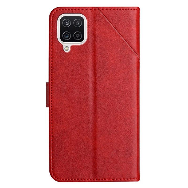 Folio-hoesje voor Samsung Galaxy M12 / A12 X Design Geo Lederen Stijl