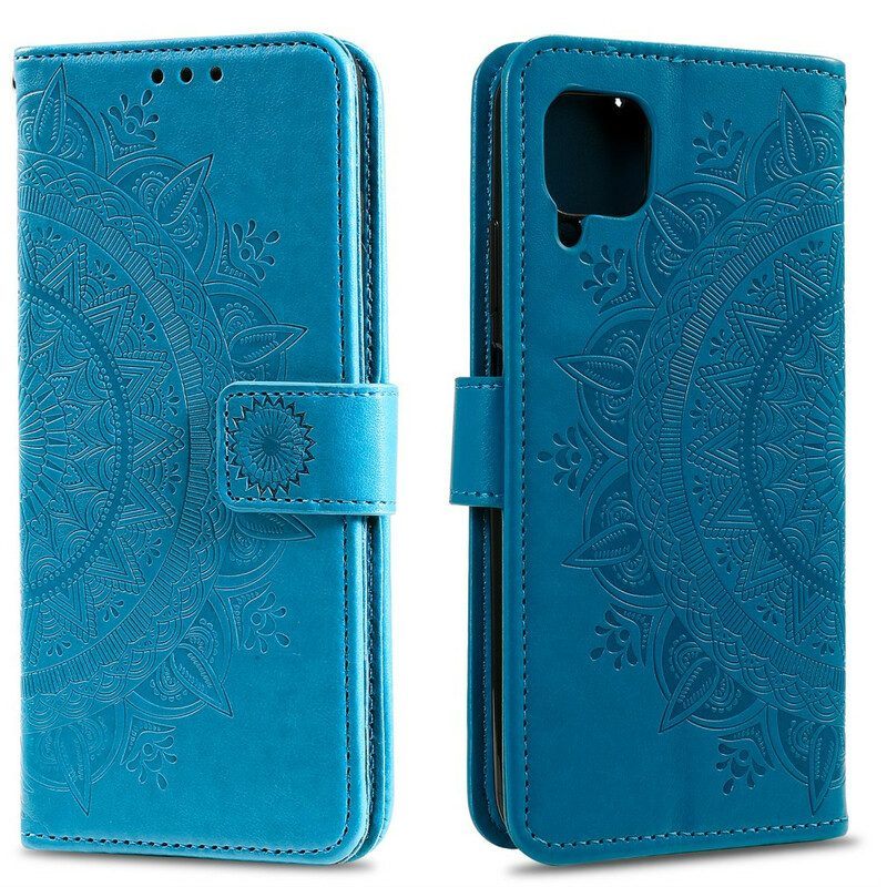 Folio-hoesje voor Samsung Galaxy M12 / A12 Zon Mandala