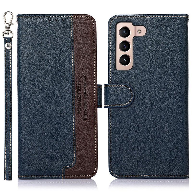 Folio-hoesje voor Samsung Galaxy S23 5G Lychee-stijl Rfid Khazneh