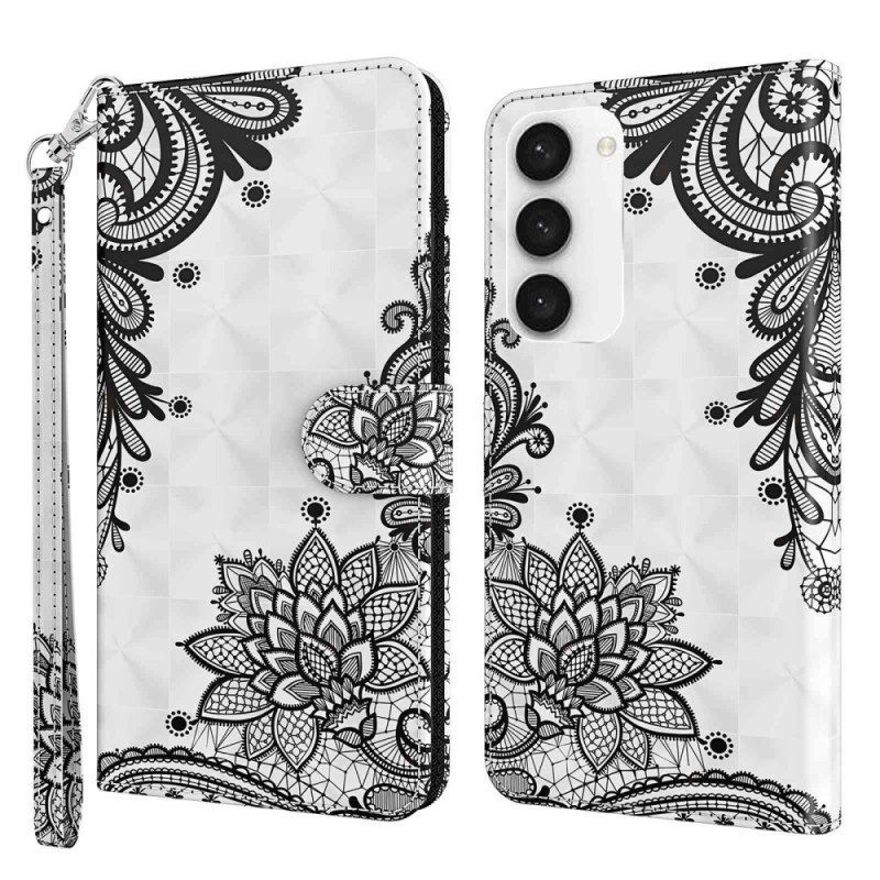 Folio-hoesje voor Samsung Galaxy S23 5G Met Ketting Kant Met Bandjes