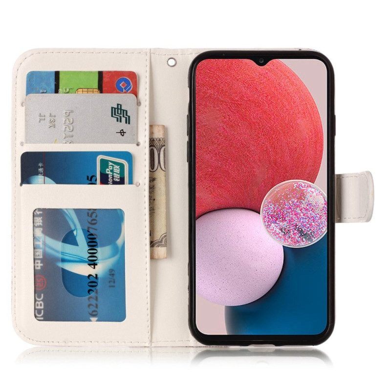 Folio-hoesje voor Samsung Galaxy S23 5G Met Ketting Kasjmierstijl Met Bandjes