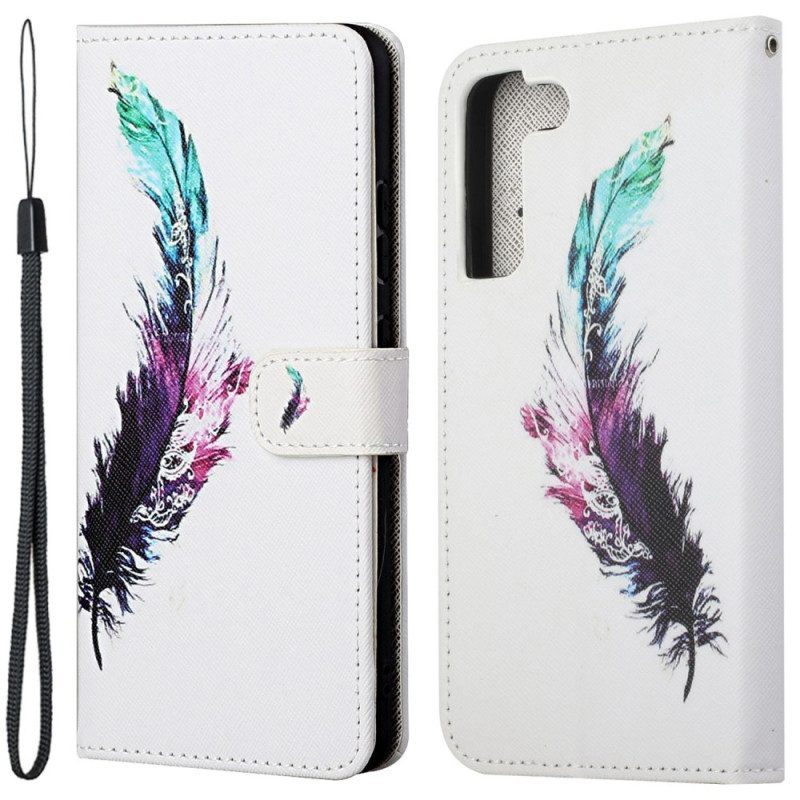 Folio-hoesje voor Samsung Galaxy S23 5G Met Ketting Veer Met Koord