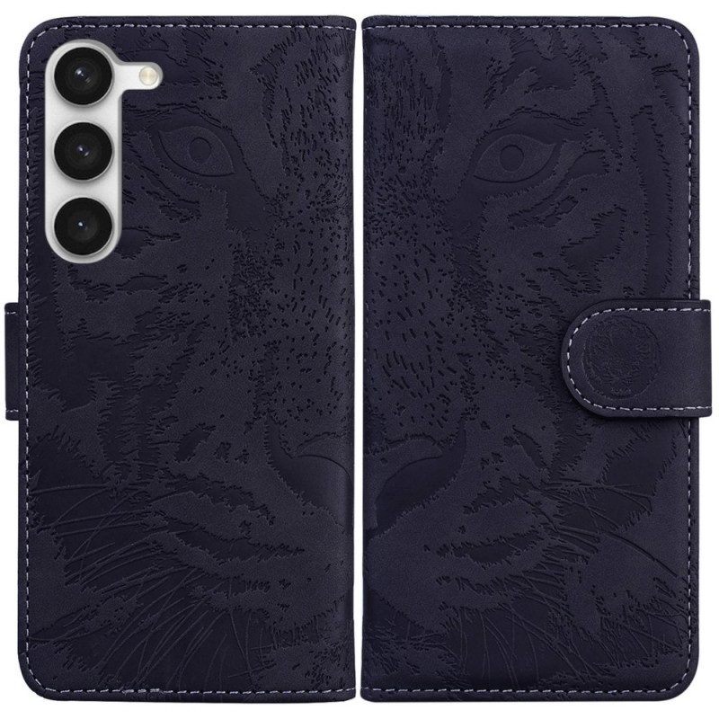 Folio-hoesje voor Samsung Galaxy S23 5G Tijger Voetafdruk