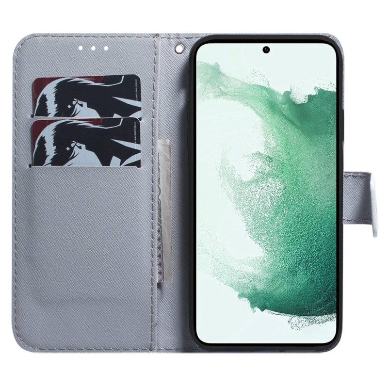 Folio-hoesje voor Samsung Galaxy S23 Plus 5G Aquarel Wolf