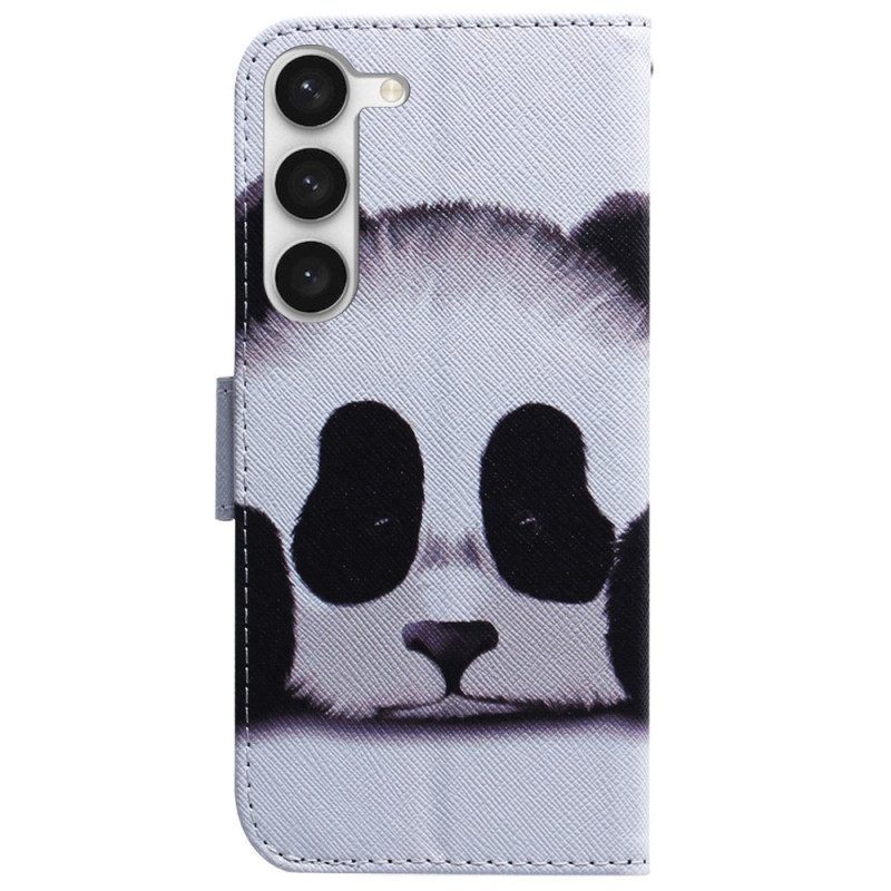 Folio-hoesje voor Samsung Galaxy S23 Plus 5G Met Ketting Mijn Lanyard Panda